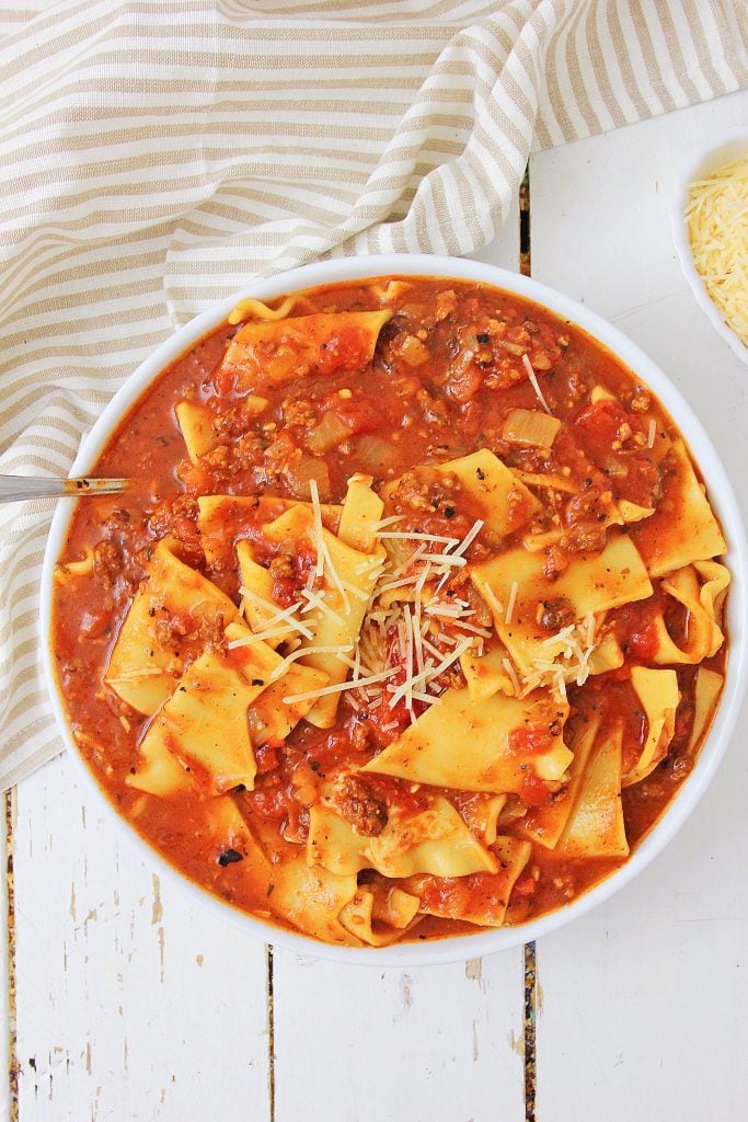 Lasagna soup