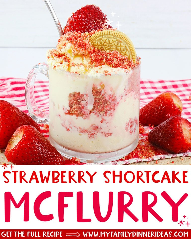 Mcdonald's strawberry shortcake Mcflurry (copycat)