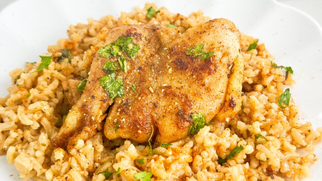IMG_5045_jpg-1024x576 One-Skillet Chicken Thighs with Butter Rice