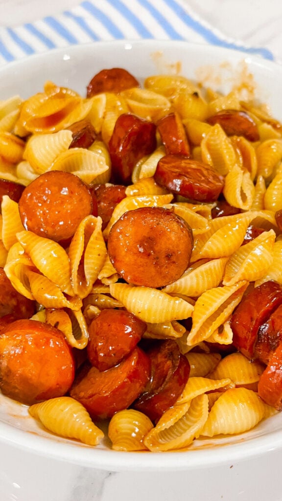  IMG_7140_jpg-576x1024 Honey BBQ Kielbasa Pasta  