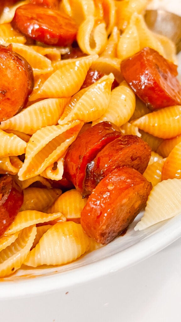  IMG_7150_jpg-1-576x1024 Honey BBQ Kielbasa Pasta  