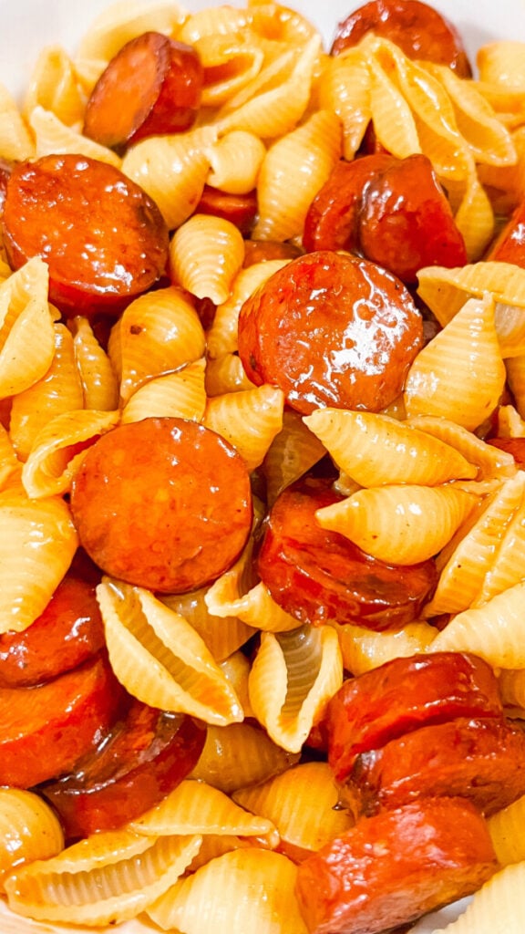  IMG_7167_jpg-576x1024 Honey BBQ Kielbasa Pasta  