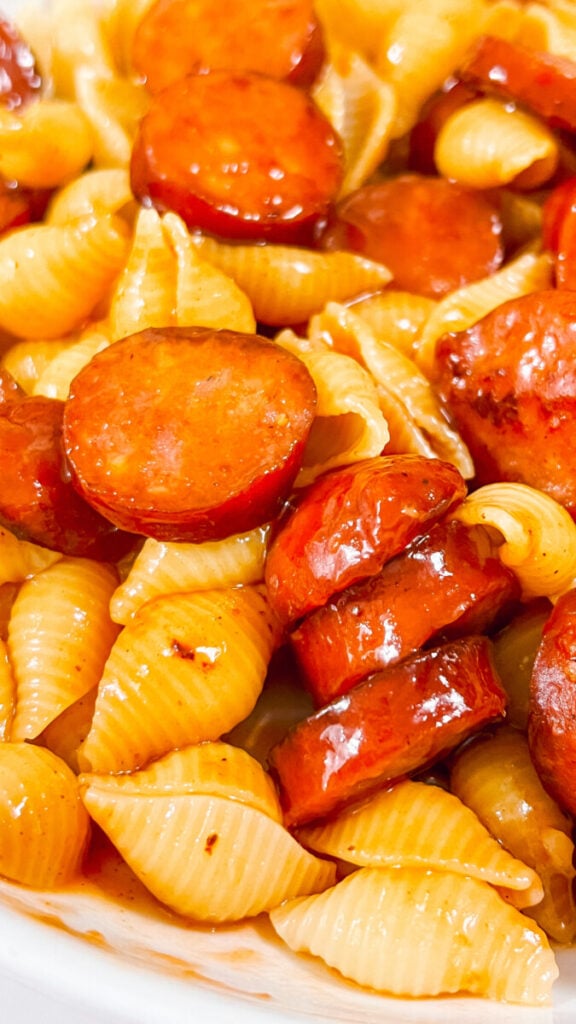  IMG_7178_jpg-1-576x1024 Honey BBQ Kielbasa Pasta  