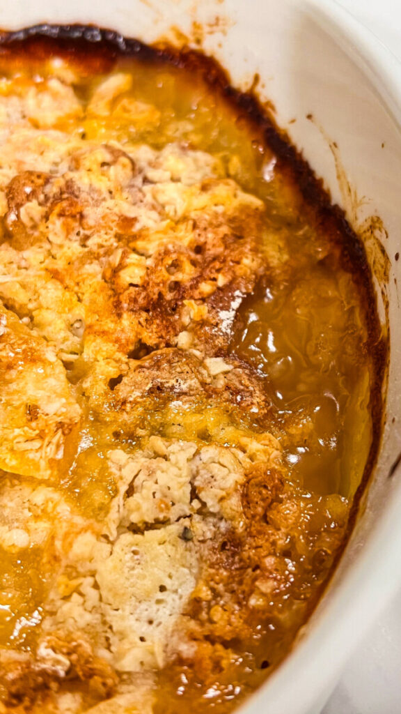  IMG_4081-576x1024 Easy Oatmeal Peach Cobbler  