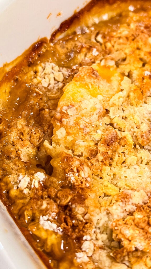  IMG_4082-576x1024 Easy Oatmeal Peach Cobbler  