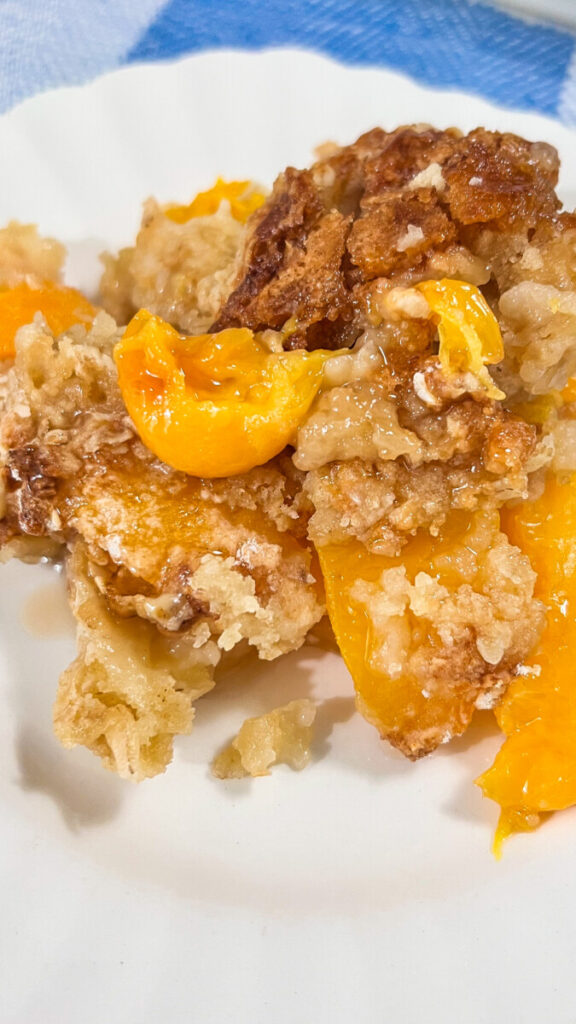  IMG_4122-576x1024 Easy Oatmeal Peach Cobbler  
