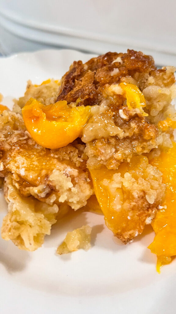  IMG_4129-576x1024 Easy Oatmeal Peach Cobbler  