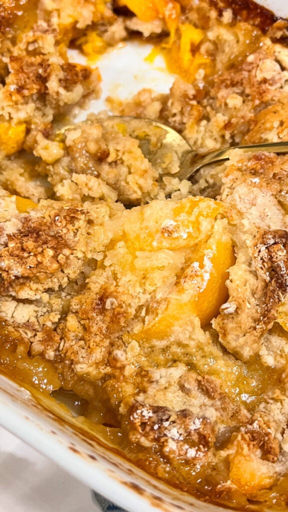  IMG_4132-1-576x1024 Easy Oatmeal Peach Cobbler  