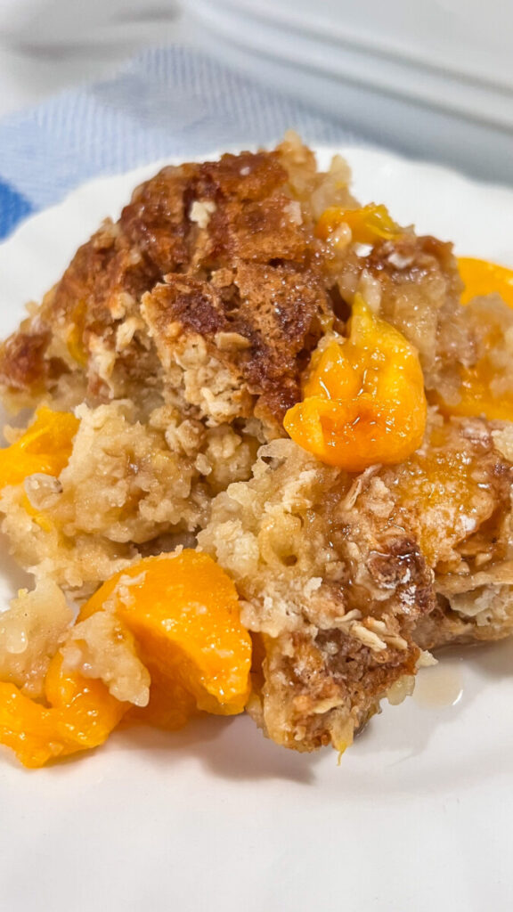  IMG_4141-576x1024 Easy Oatmeal Peach Cobbler  