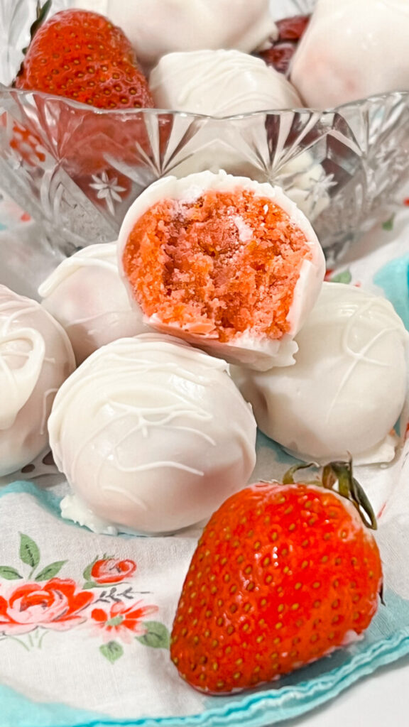  IMG_4784-576x1024 Strawberry Cheesecake Truffles  