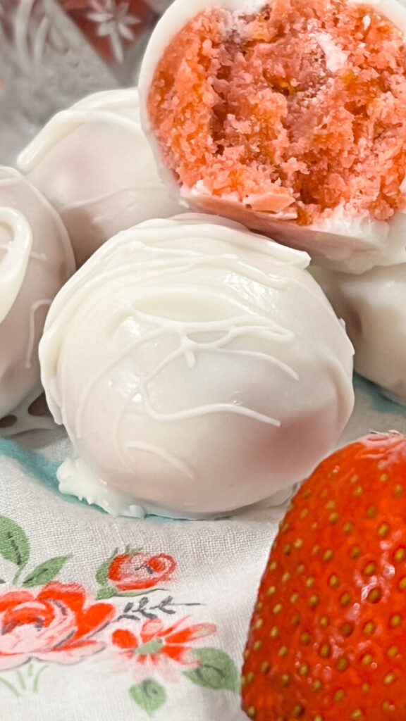  IMG_4790-576x1024 Strawberry Cheesecake Truffles  