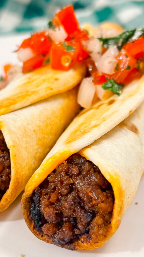  IMG_0278-576x1024 Air Fryer Cheesy Beef Taquitos  