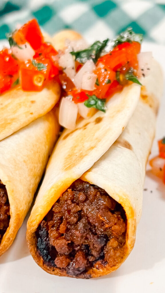  IMG_0279-576x1024 Air Fryer Cheesy Beef Taquitos  