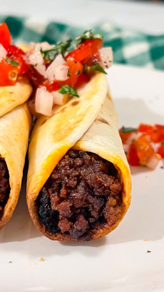  IMG_0295-576x1024 Air Fryer Cheesy Beef Taquitos  