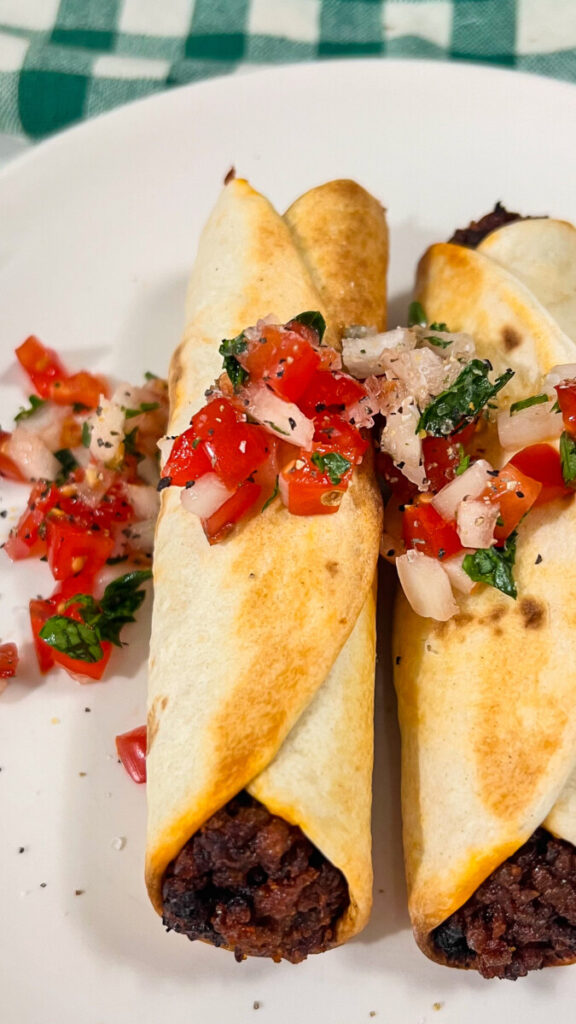  IMG_0331-576x1024 Air Fryer Cheesy Beef Taquitos  