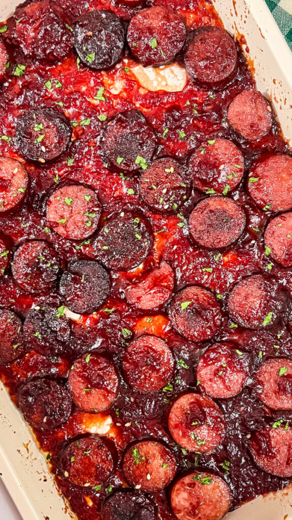 IMG_0611-576x1024 Sheet Pan Smoked Sausage Cranberry Bites