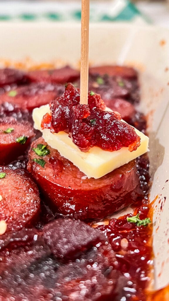 IMG_0618-576x1024 Sheet Pan Smoked Sausage Cranberry Bites