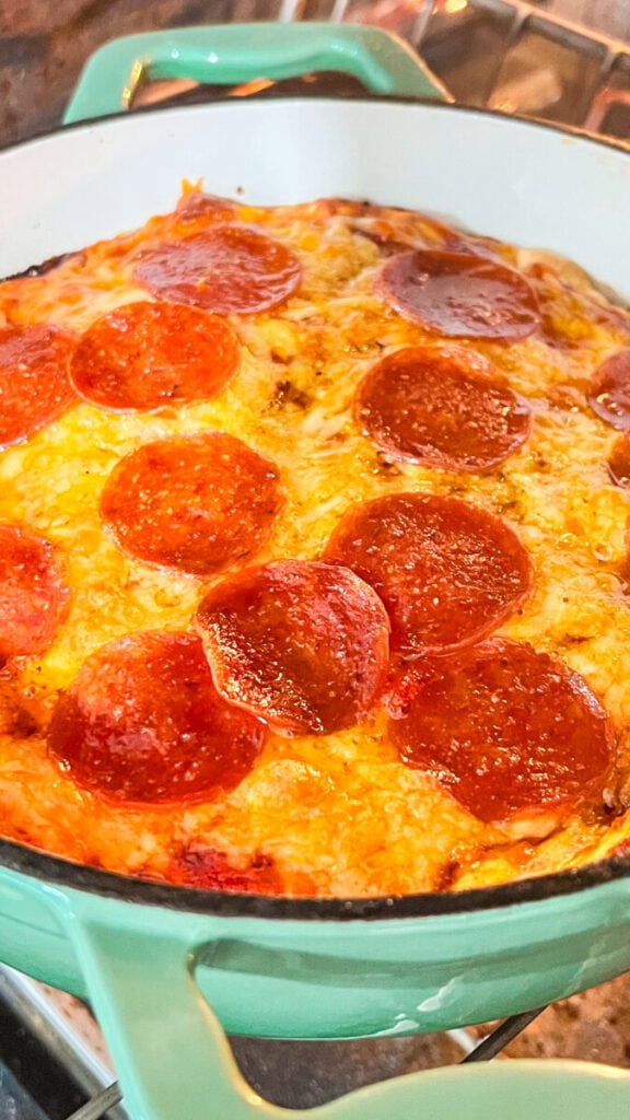  IMG_1389-576x1024 Homemade Deep Dish Pepperoni Pizza  