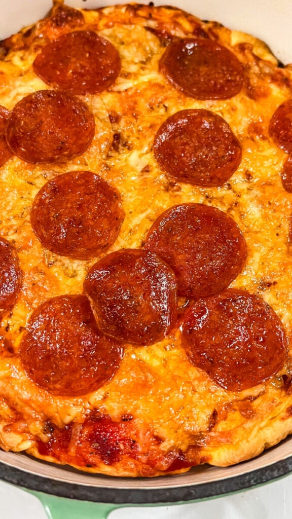  IMG_1391-576x1024 Homemade Deep Dish Pepperoni Pizza  