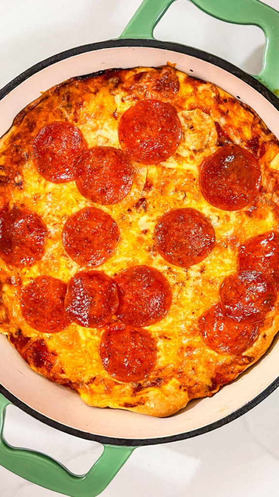  IMG_1397-576x1024 Homemade Deep Dish Pepperoni Pizza  