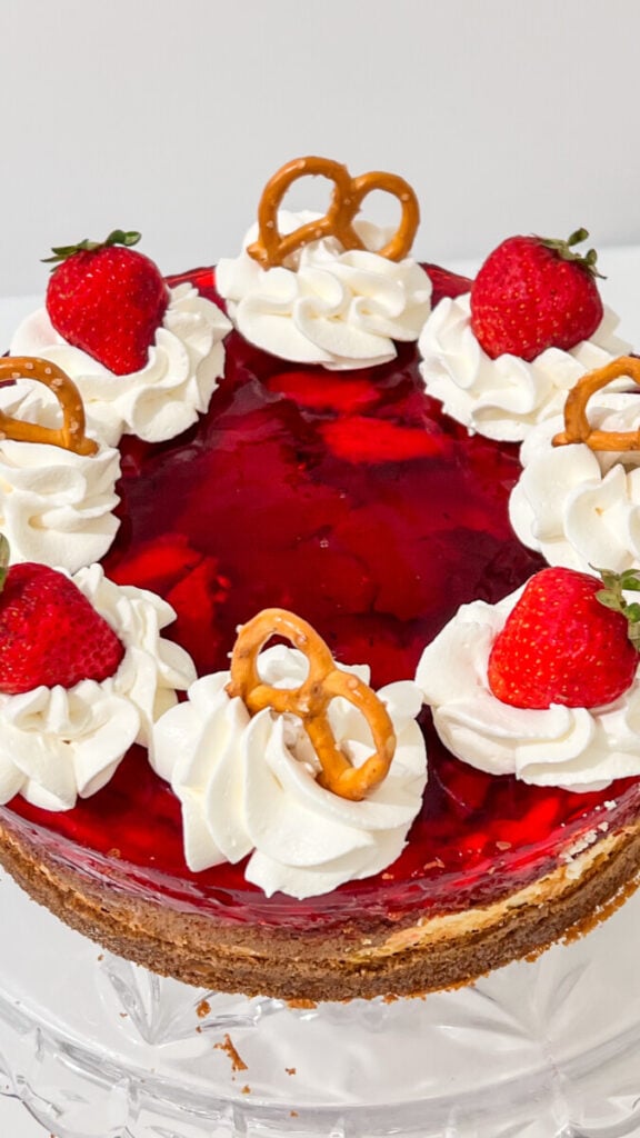 IMG_2115-576x1024 Strawberry Pretzel Salad Cheesecake