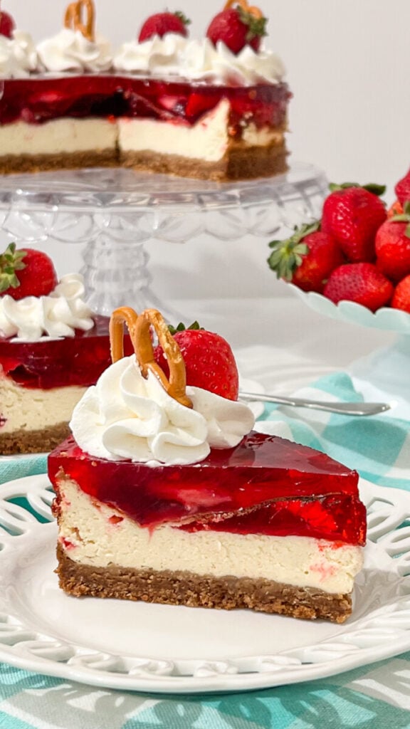 IMG_2260-576x1024 Strawberry Pretzel Salad Cheesecake