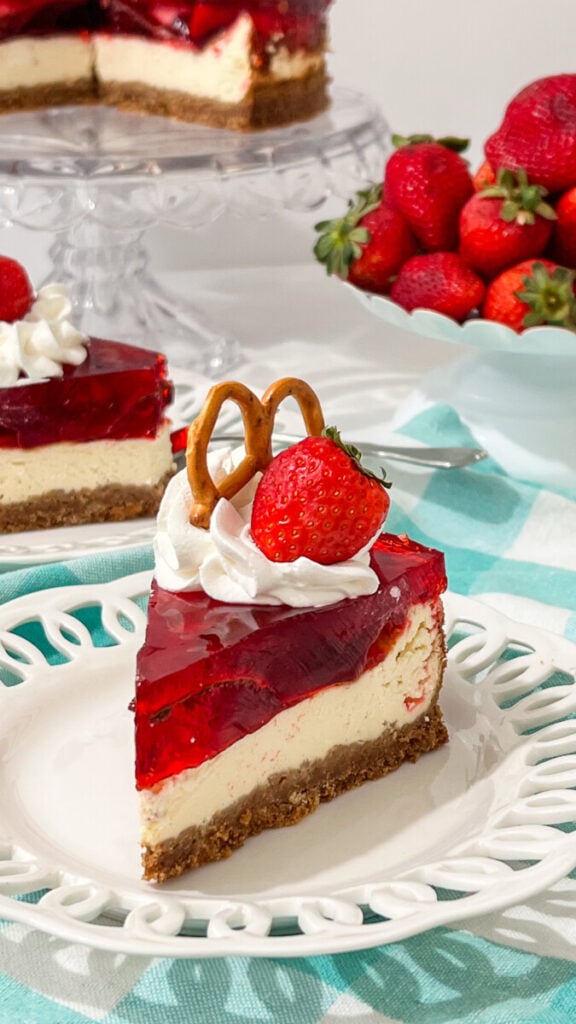 IMG_2270-576x1024 Strawberry Pretzel Salad Cheesecake