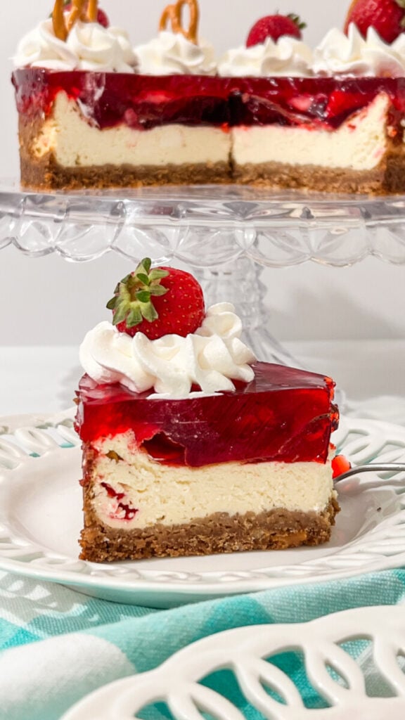 IMG_2274-576x1024 Strawberry Pretzel Salad Cheesecake