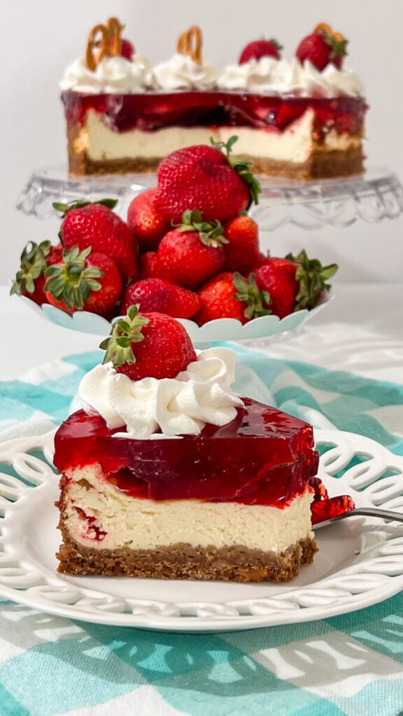 IMG_2278-576x1024 Strawberry Pretzel Salad Cheesecake