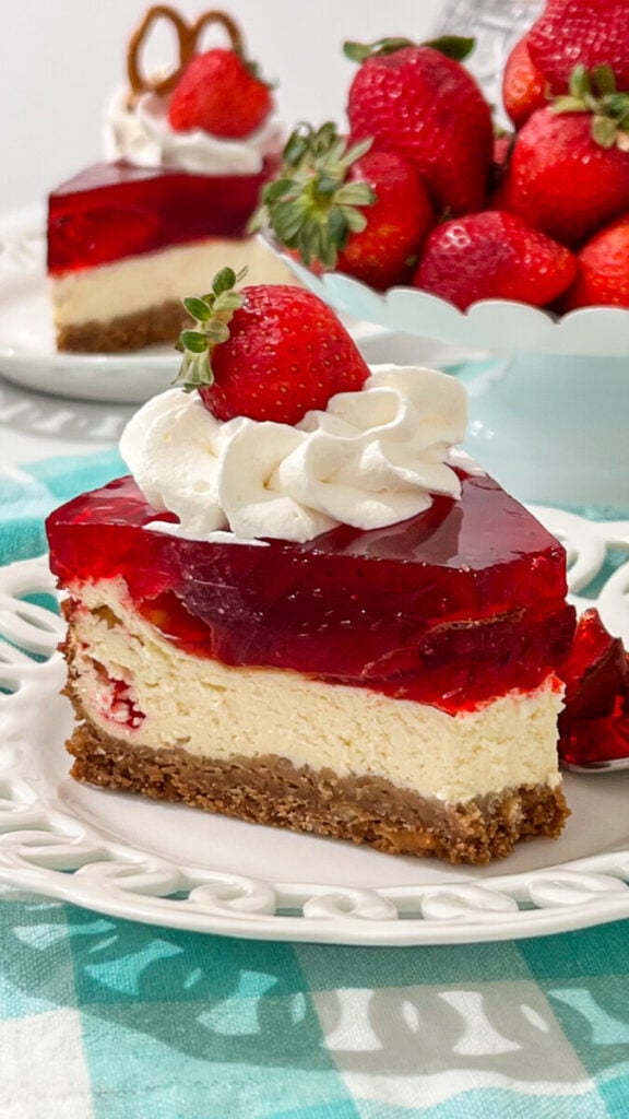 IMG_2292-576x1024 Strawberry Pretzel Salad Cheesecake