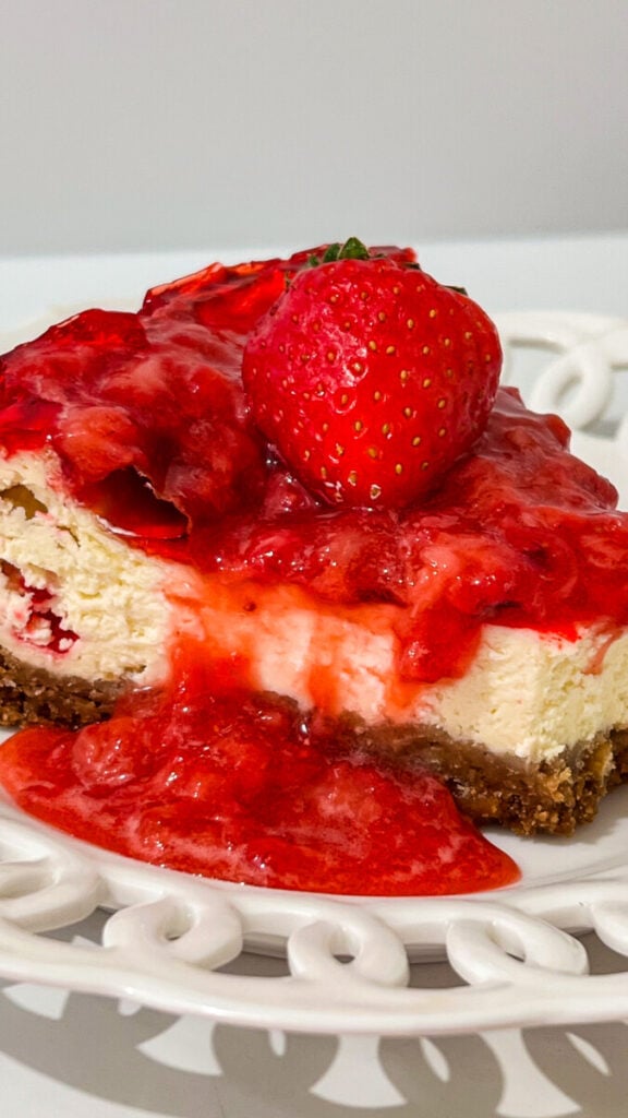  IMG_2309-576x1024 Vanilla Bean Cheesecake with Strawberry Sauce  