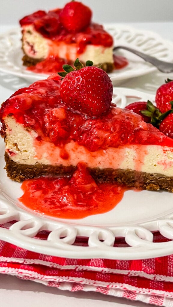  IMG_2310-576x1024 Vanilla Bean Cheesecake with Strawberry Sauce  