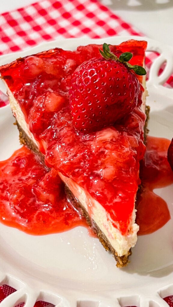  IMG_2322-576x1024 Vanilla Bean Cheesecake with Strawberry Sauce  