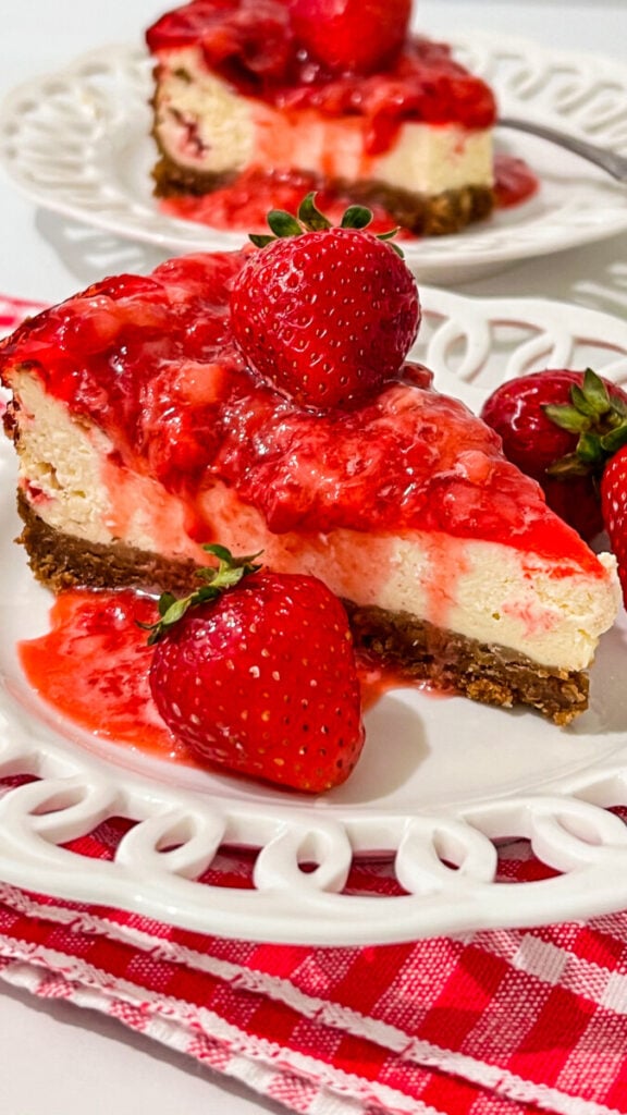  IMG_2326-576x1024 Vanilla Bean Cheesecake with Strawberry Sauce  