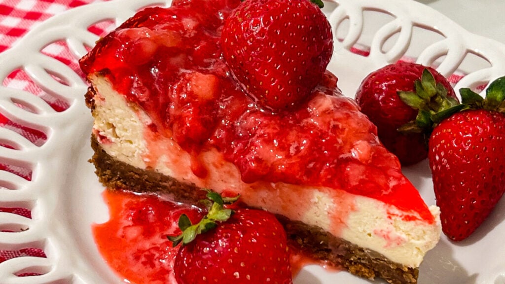  IMG_2331-1024x576 Vanilla Bean Cheesecake with Strawberry Sauce  