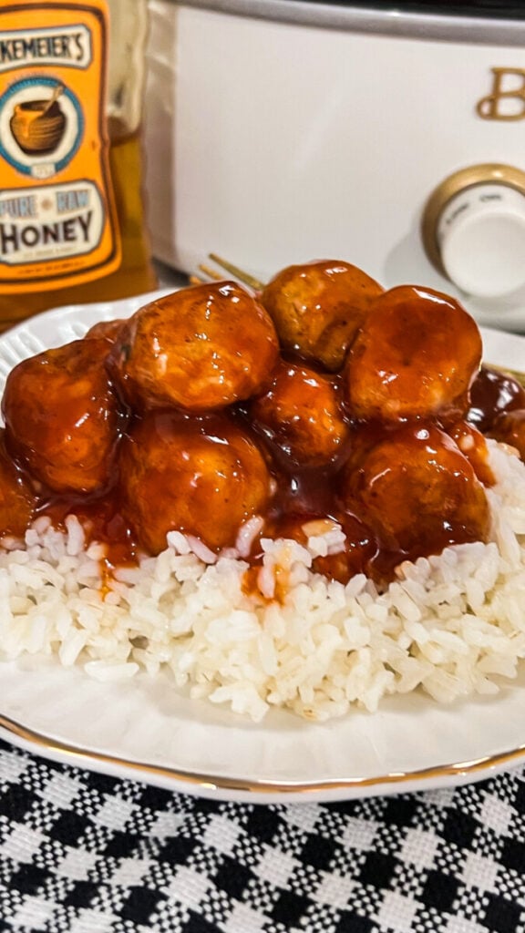  IMG_3710-576x1024 Honey BBQ Crock Pot Meatballs  