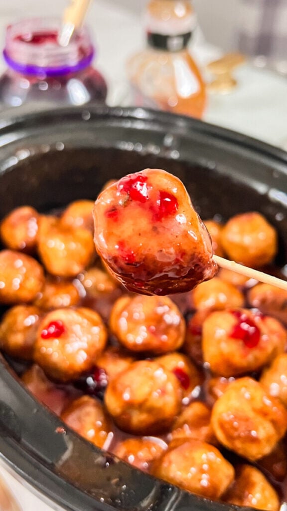 IMG_3808-576x1024 Easy 3 Ingredient Grape Jelly Crock Pot Meatballs
