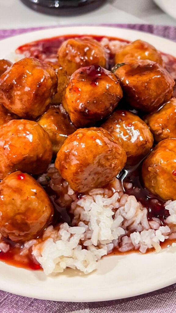 IMG_3847-576x1024 Easy 3 Ingredient Grape Jelly Crock Pot Meatballs