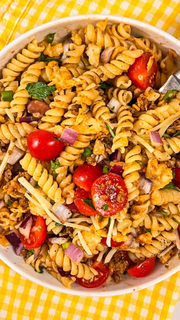  IMG_9438-576x1024 Taco Pasta Salad  