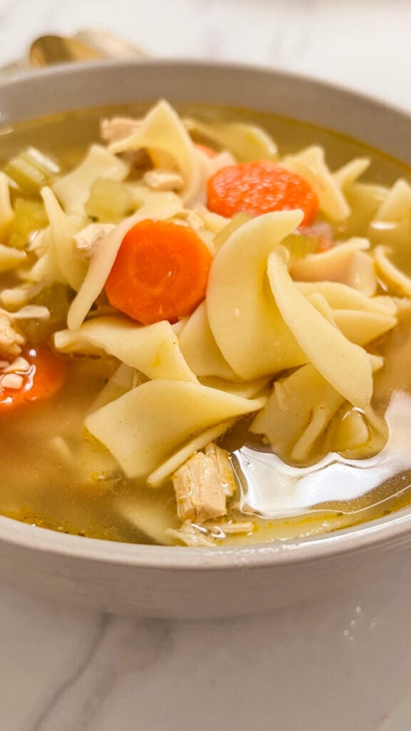  IMG_4455-576x1024 Easy Rotisserie Chicken Noodle Soup  