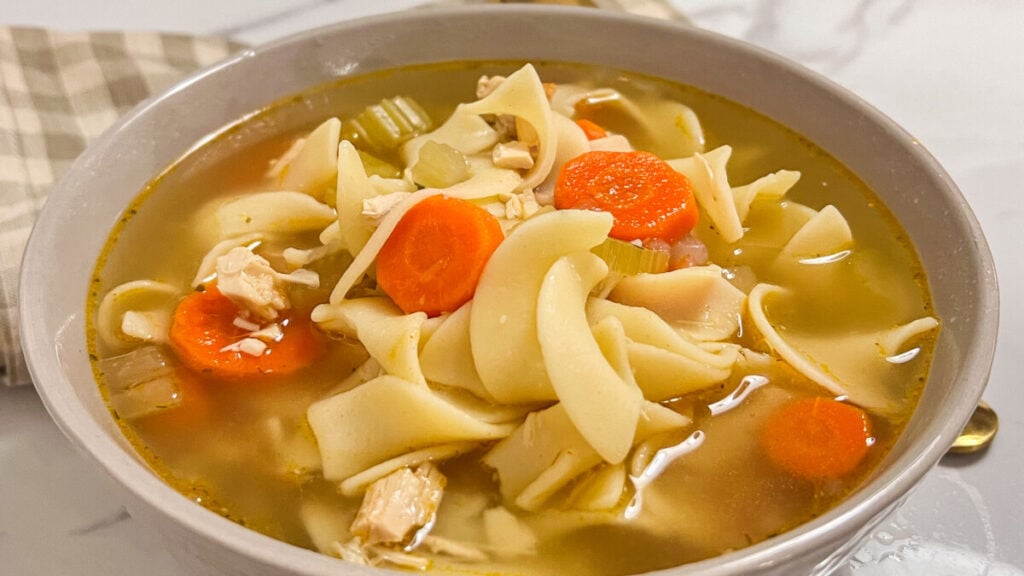  IMG_4457-1024x576 Easy Rotisserie Chicken Noodle Soup  