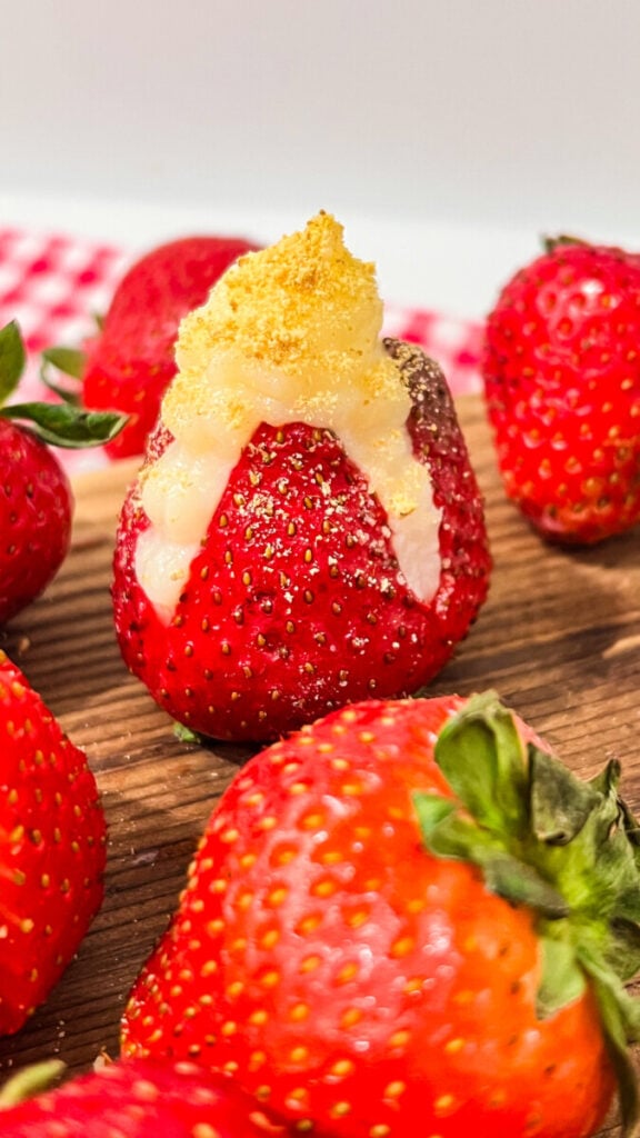 IMG_4658-576x1024 Cheesecake Stuffed Strawberries