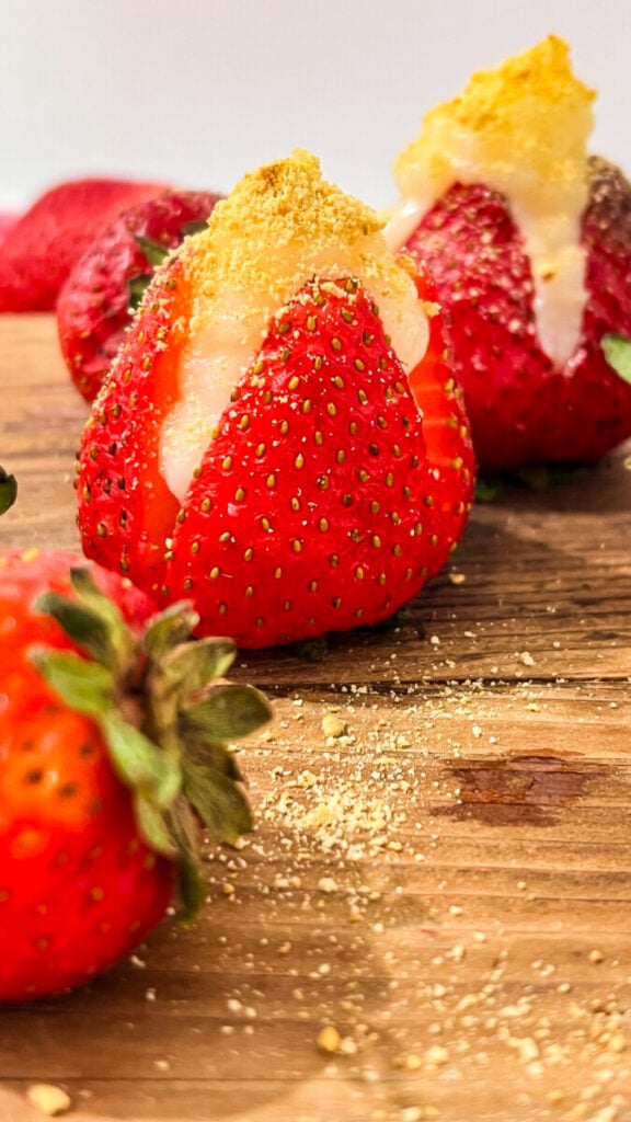 IMG_4668-576x1024 Cheesecake Stuffed Strawberries