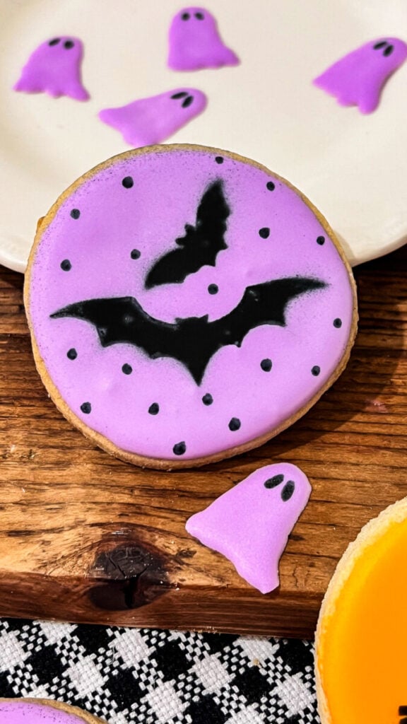 IMG_5881-576x1024 Purple Bat Halloween Cookies