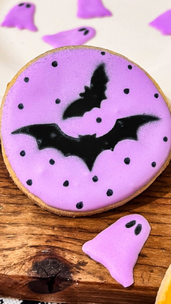 IMG_5883-576x1024 Purple Bat Halloween Cookies