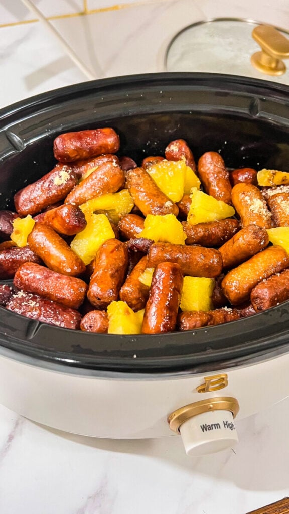 IMG_6291-1-576x1024 Crockpot Pineapple Brown Sugar Little Smokies