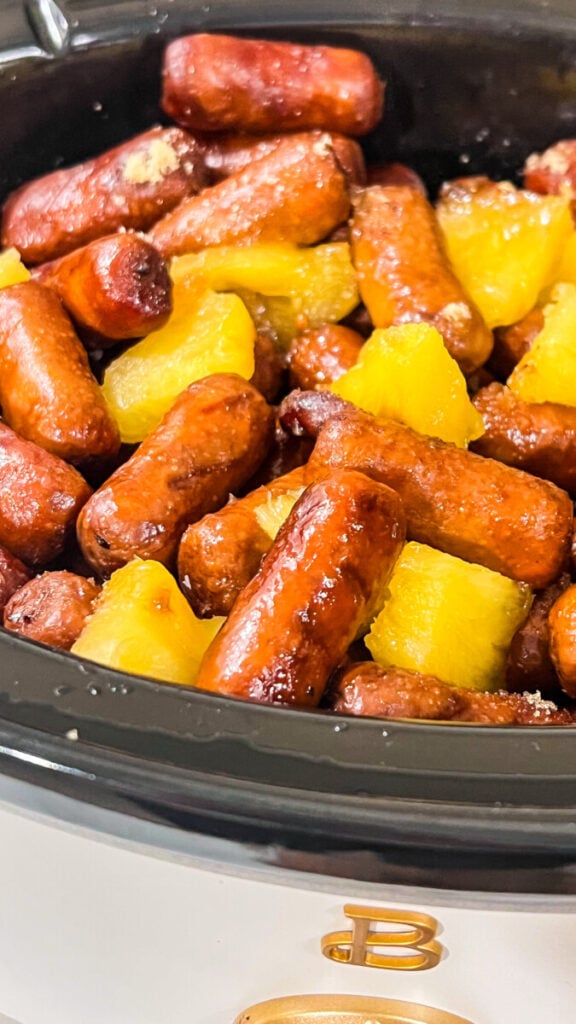IMG_6295-576x1024 Crockpot Pineapple Brown Sugar Little Smokies