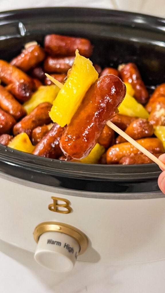 IMG_6299-576x1024 Crockpot Pineapple Brown Sugar Little Smokies