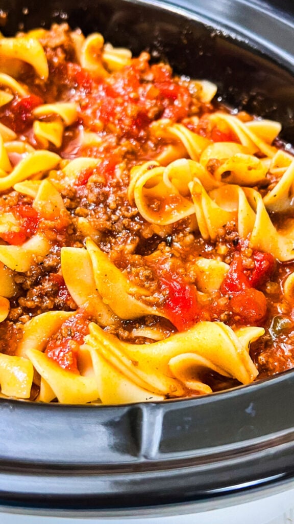  IMG_9107-576x1024 Slow Cooker Noodles and Meat Sauce  