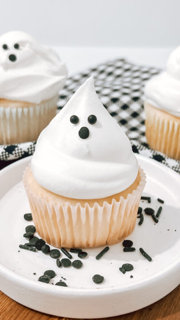 IMG_0725-576x1024 Easy Cool Whip Ghost Cupcakes